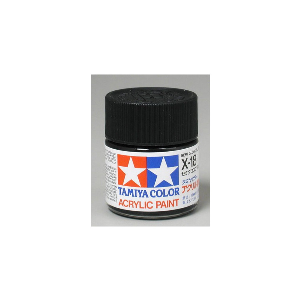 Tamiya Acrylic X18 Semi Gloss Black TAM81018