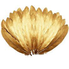 20/60/120pcs Glitter Gouden Gedipte Veer Gansveren 6"-8" voor Bruiloft Partij Decoraties