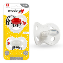 Medela Baby Pacifier Day and Night Glow in The Dark 618 Months 2Pack Lightweight BPAFree Supports Natural Suckling