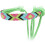 Cashel Beaded Wave Rope Halter, Lime Green 1