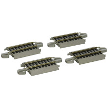 Bachmann Trains SnapFit EZ TRACK 225 STRAIGHT TRACK 4card NICKEL SILVER Rail With Gray Roadbed HO Scale