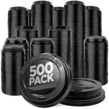 (500-Pack) Koffiebekers Deksel - Wegwerp Deksel voor 10, 12, 16, 20 & 24 oz Papieren Bekers