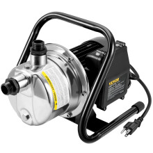 VEVOR Flachbrunnenpumpe, Gartenjetpumpe, 1,5 PS 115V, 1200 GPH 50 m Höhe, Edelstahl Sprinkler Boosterpumpe