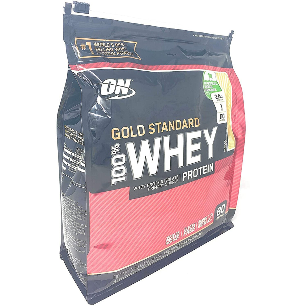 Optimum Nutrition Gold Standard 100 Whey Protein Vanilla Ice Cream  80 Servings