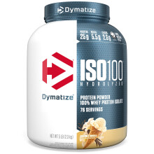 Dymatize, ISO100 Hydrolysiert, 100% Whey Protein Isolat, Gourmet Vanille, 5 lb (2,3 kg)