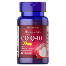 Puritans Pride QSorb CoQ10 100mg Supports Heart Health 60 Rapid Release Softgels 60 ct
