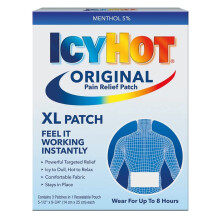 Icy Hot, Patch Original Soulagement de la Douleur, XL, 3 Patchs