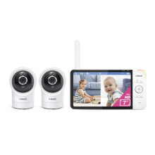 VTech RM77642HD 1080p Smart WiFi Remote Access 2Camera BabyMonitor 360 PanTilt 10X Zoom 7 720p HD Display NightVision