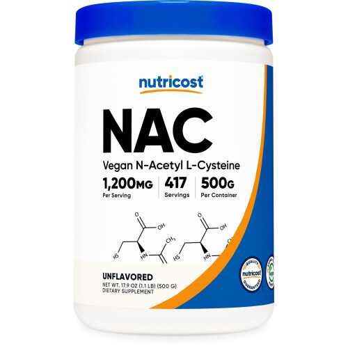 Nutricost, NAC, Non Aromatisé, 17,9 oz (500 g)