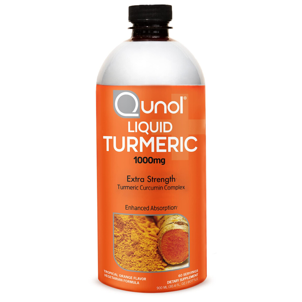 Photos - Vitamins & Minerals Qunol Liquid Turmeric Curcumin with Black Pepper Turmeric Supplement 1000mg Extra Strength Joint Health 60 Servings 304 fl