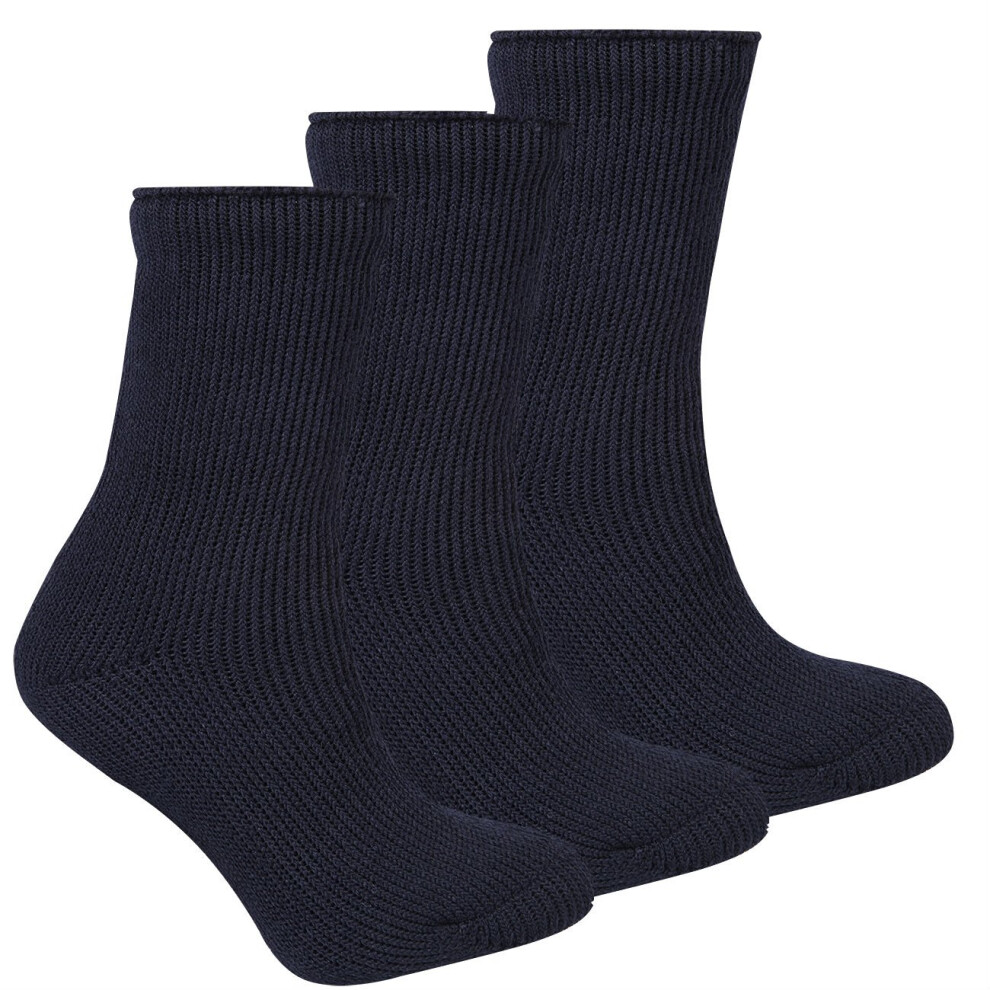 (Navy 3 Pairs, UK 4-5.5 (EU 37-38.5)) Red Tag Childrens Kids Boys Extreme Thermal Socks Plain Tog 2.45 Warm Winter-image-OPC-PFQRYRG-NEW