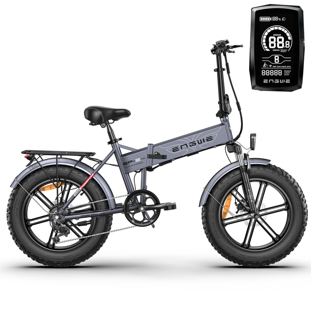 (Gray) Engwe EP-2 Pro 20'' Adult Electric Bike 750W, 13AH