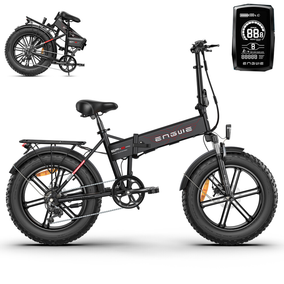 (Black) Engwe EP-2 Pro 20'' Adult Electric Bike 750W, 13AH