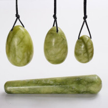 (Four piece suit) Natural South Jade Yoni Egg Jade Egg Lady Kegel Fitness Apparatus Vaginal Muscle Tightening Ball Jade Massager Kegel Egg