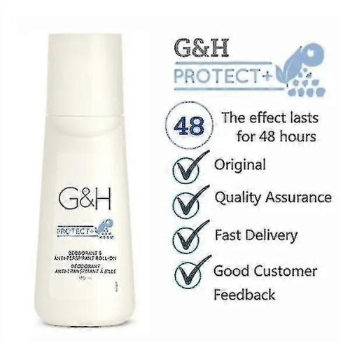 X 3 Bottle Gh Protect+ Deodorant Anti-perspirant Roll-on Size 100 Ml. 1