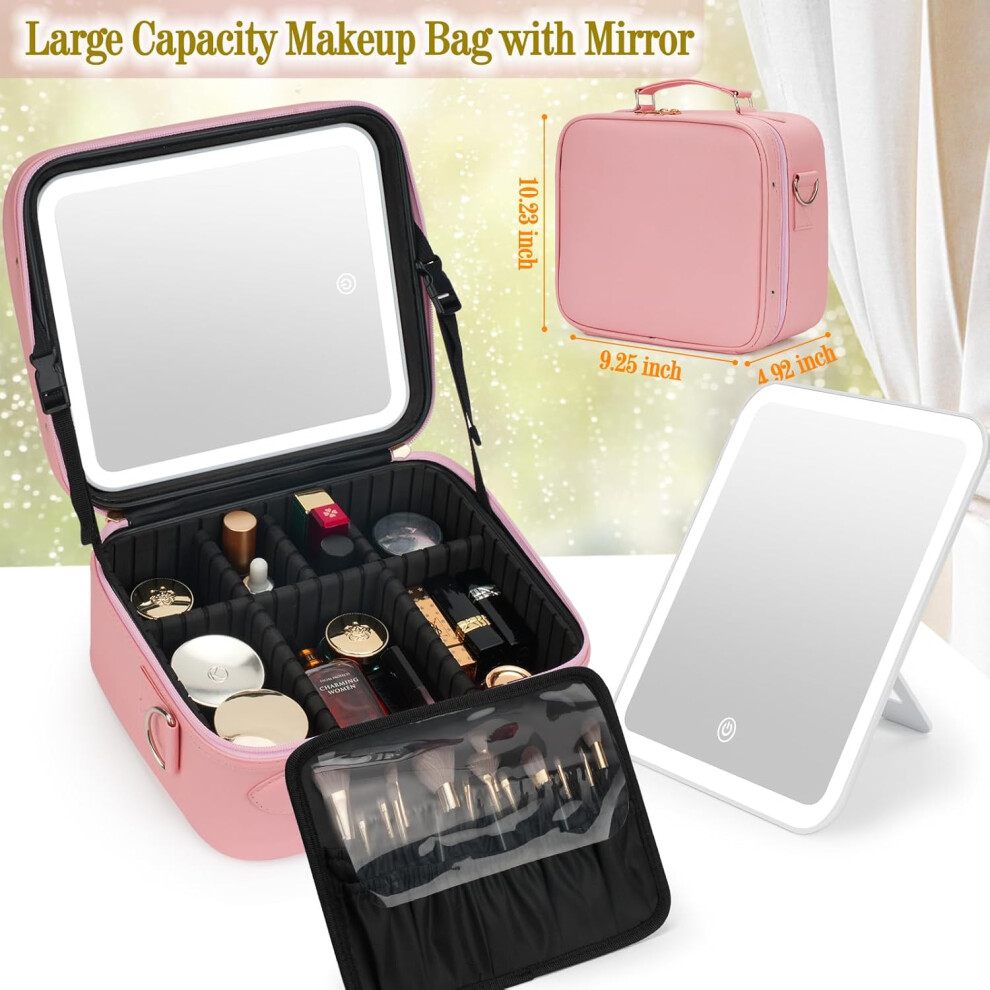 pink1--travel-makeup-bag-with-light-up-mirror-makeup-travel-case-with-adjustable-dividers-waterproof-makeup-train-case-lighted-makeup-case-with-detachable