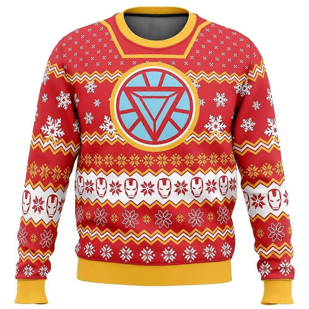 (2XL, EL0906) Fall/Winter Track Tops Christmas Sweater Deadpool Jolly Red Guy O-Neck Jumper Santa Claus-image-OPC-PFQSHWY-NEW