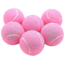 6pcs Pack Pink Tennis Balls Wear-resistant Elastic Balls 66mm Ladies Beginners Practice Tennis Ball Cy