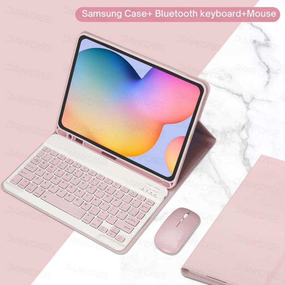 (Pink, S6 Lite 10.4in) Touchpad Keyboard Case For Samsung Galaxy Tab