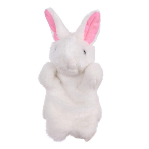 (White) Bunny Hand Puppets 12 Soft Plush Stuffed Animal Rabbit Hand ...