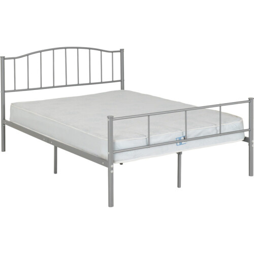 Seconique Harlow 4ft6 Double Metal Bed Silver 1