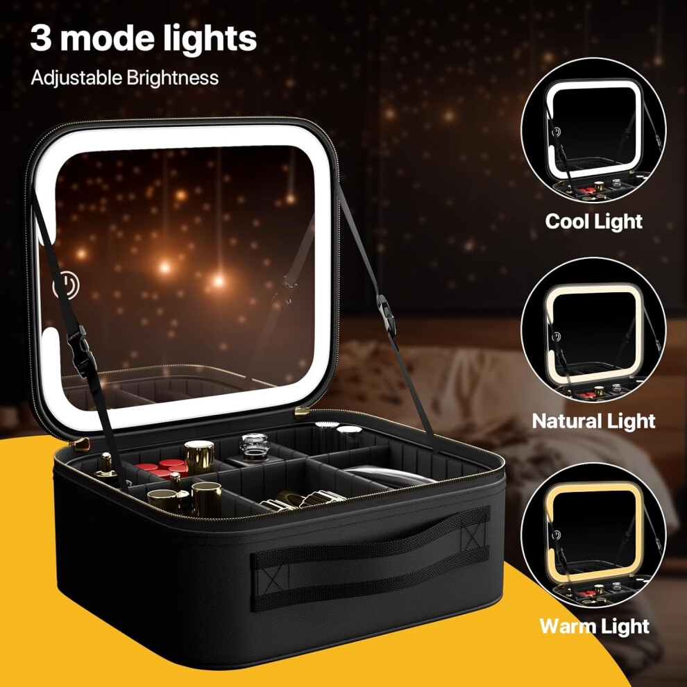 neatly-organize-your-makeup-on-the-go-with-adjustable-brightness-mirror--waterproof-pu-leather--and-adjustable-compartments