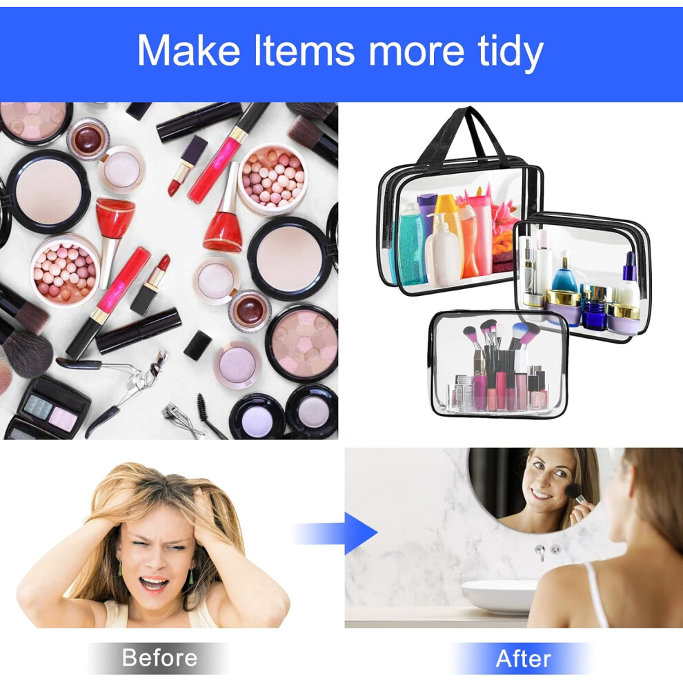 small-medium-large-3pcs--clear-cosmetic-bag--6pcs-toiletry-makeup-pvc-bags-set-waterproof-with-zipper-and-portable-handle-for-women-men-kids-gift