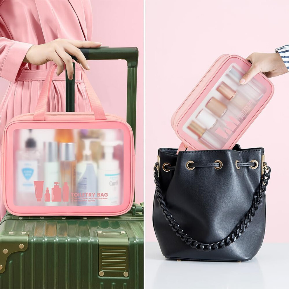 3-pcs-pink--3-pcs-clear-travel-toiletries-bag-wash-bag-translucent-pvc-waterproof-makeup-bag-with-zipper-toiletry-bags-for-women-men-black