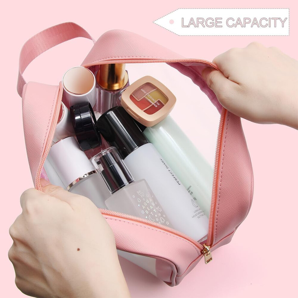 3-pcs-pink--3-pcs-clear-travel-toiletries-bag-wash-bag-translucent-pvc-waterproof-makeup-bag-with-zipper-toiletry-bags-for-women-men-black