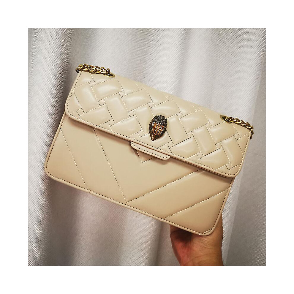 (27x17.5x8.5, Khaki) Kurt Geiger London Kensington Bag Women Bag Pu Leather Handbag Luxury Uk Brand Shoulder Bag Messenger Wallet Woman Crossbody Bag