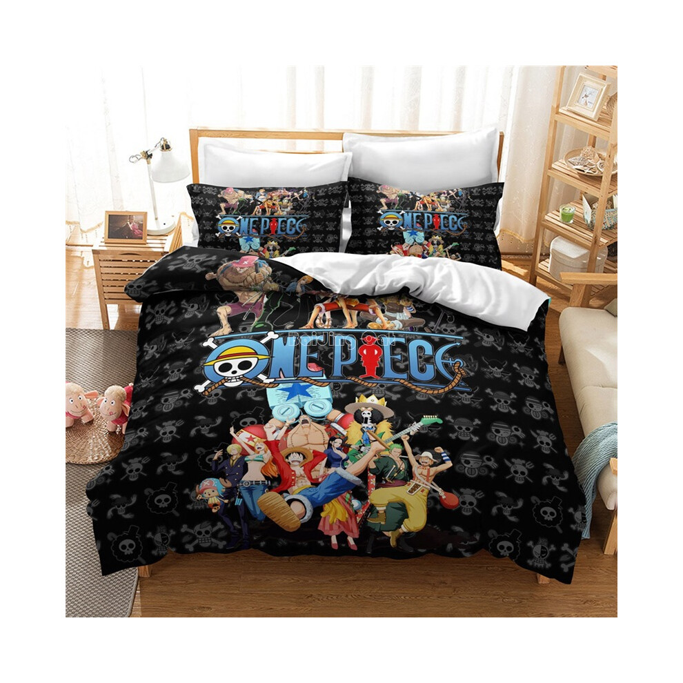 (OneP-01, King 240*220cm) Gift For One Piece Fans Bedding Duvet Cover Set