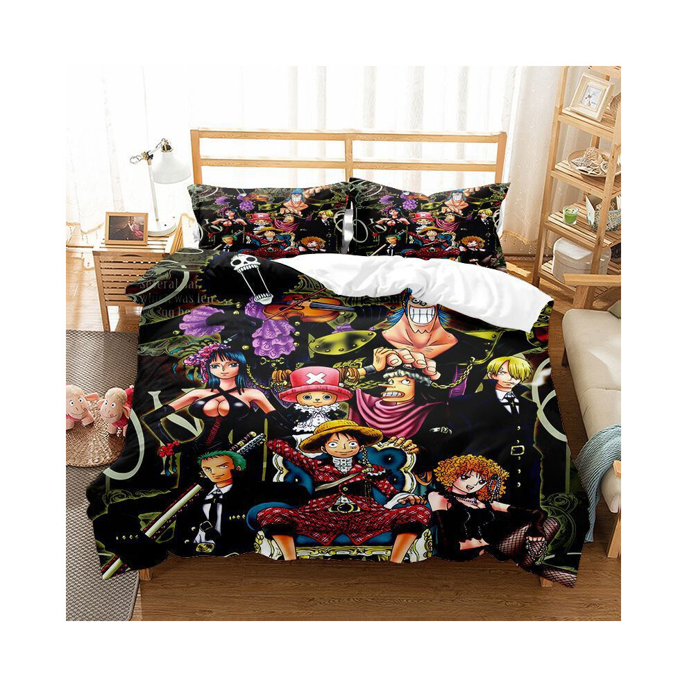 (OneP-03, Single 135*200cm) Gift For One Piece Fans Bedding Duvet Cover Set