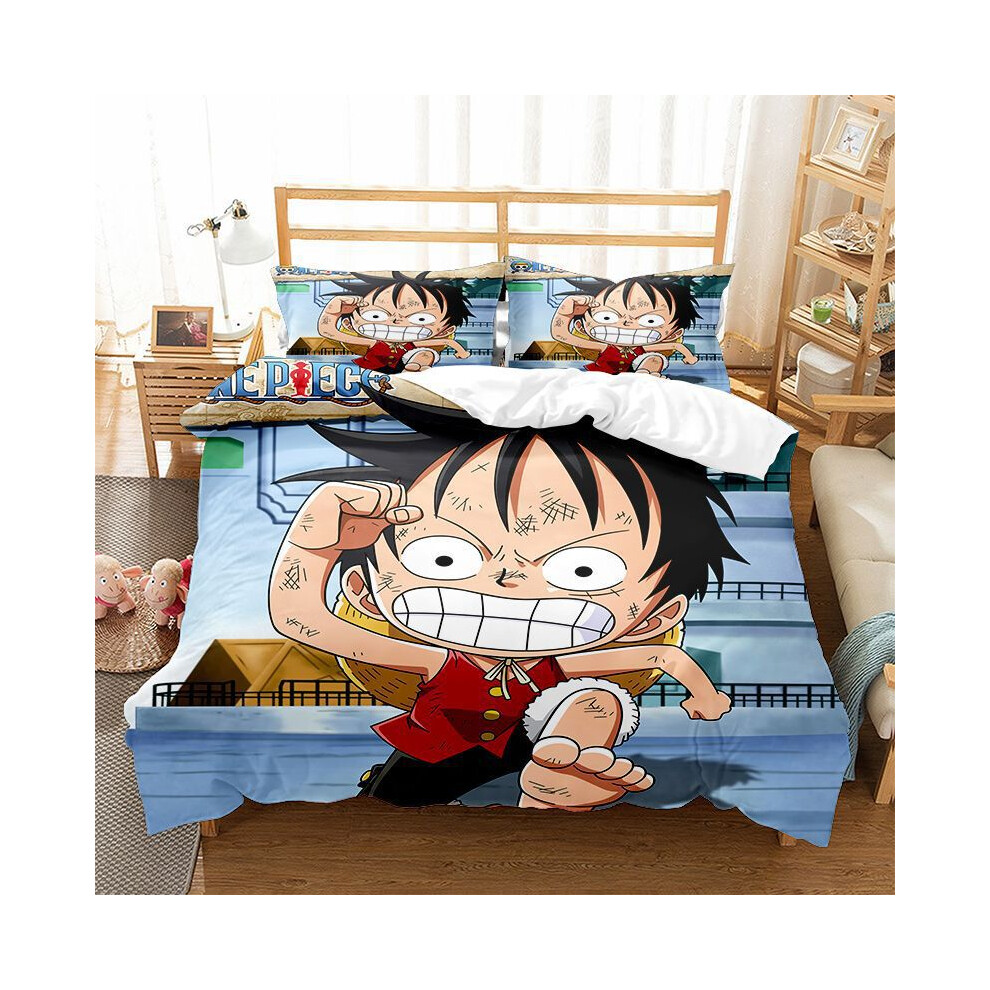 (OneP-09, King 240*220cm) Gift For One Piece Fans Bedding Duvet Cover Set