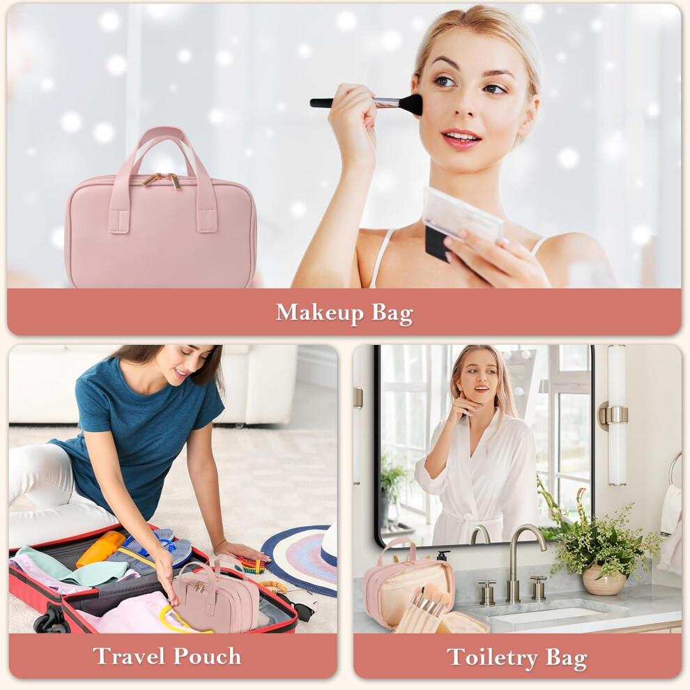 lc---pink--cosmetic-bags-large-capacity-makeup-bag-pu-leather-waterproof-toiletry-bag-for-women-portable-travel-wash-bag-multi-compartment-makeup-case