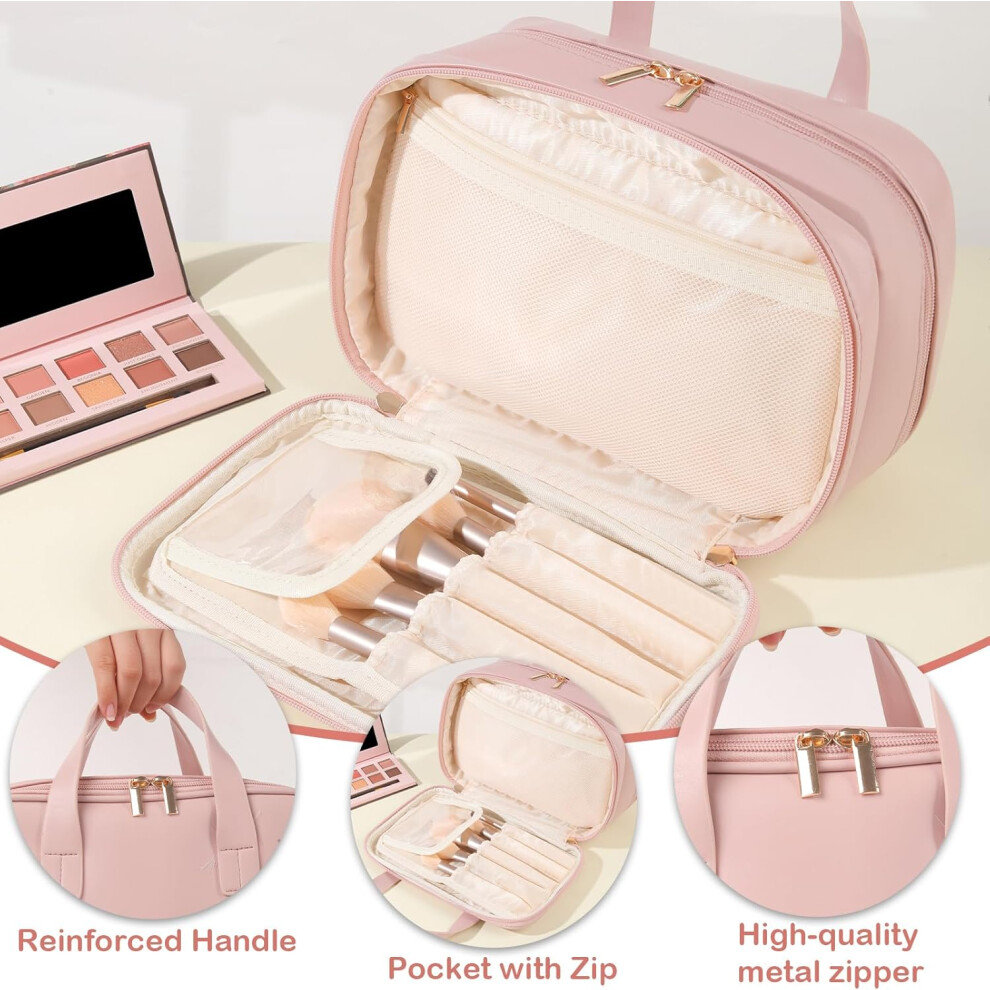 lc---pink--cosmetic-bags-large-capacity-makeup-bag-pu-leather-waterproof-toiletry-bag-for-women-portable-travel-wash-bag-multi-compartment-makeup-case