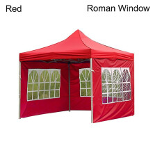 (Red, Roman Window 3X2M) Outdoor Party Rainproof Oxford Cloth Tents Garden Shade Top Tent Surface Replace