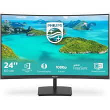 Philips 241E1SCA - 24 inch FHD Curved monitor, 75Hz, 4ms, VA, AMD FreeSync, Speakers, SmartImage (1920 x 1080, 250 cd/m², HDMI/VGA)