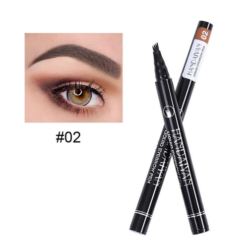(2) Handaiyan Eyebrow Pen 4 Points Fork Tip Liquid Brow Pencil Long Lasting Beauty