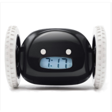 CLOCKY Alarm Clock on Wheels (Original) Extra Loud for Heavy Sleeper (Adult or Kid Bedroom Robot Clockie) Funny, Rolling, Run-Away, Moving, Jumping
