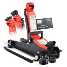 AREBOS Hydraulic Trolley Jack 2T | Flat jack with clearance height 85-385 mm | incl. 4 rubber pads | Jack for cars and motor vehicles