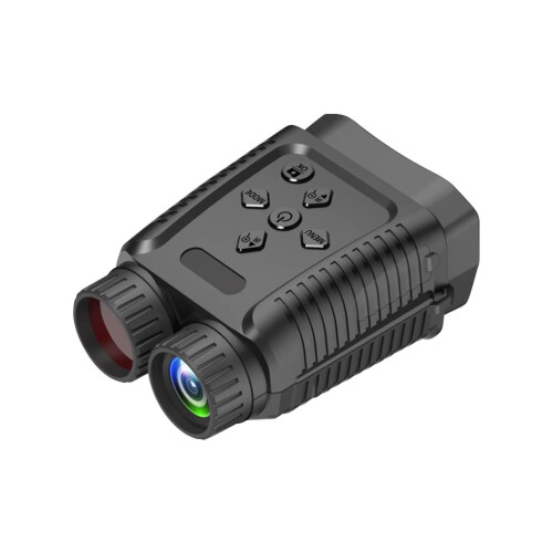 Mini Óculos com Tela Tft de 2 4 Polegadas 1080P Hd Ip54 Câmera Infravermelha Telescópio Binóculos Digitais Preto