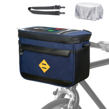 Chronus Bike Basket Front, Bike Handlebar Bag with Bike Phone Mount Fit Phone Under 7", Water Resistant Bike Cooler Bicycle Basket Road Mountain Bike
