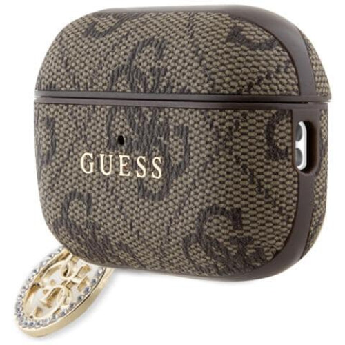 Guess Guess PC/PU 4G Script Charm Case for Airpods Pro 2 Brown - GUAP2P4E4CDW 2