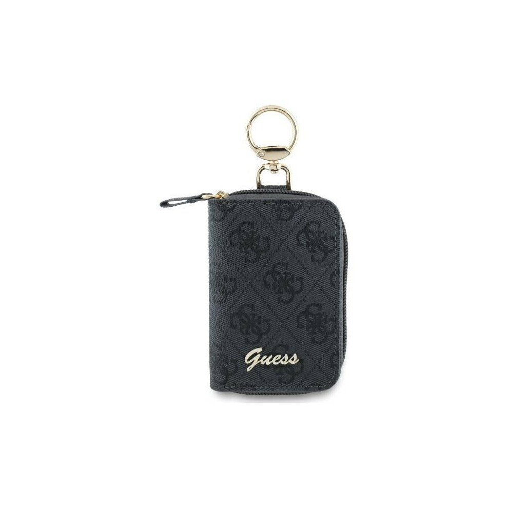 Guess PU 4G Script Logo Accessories & Key Pouch with Internal Card Slot Black - GUABP4DPTK