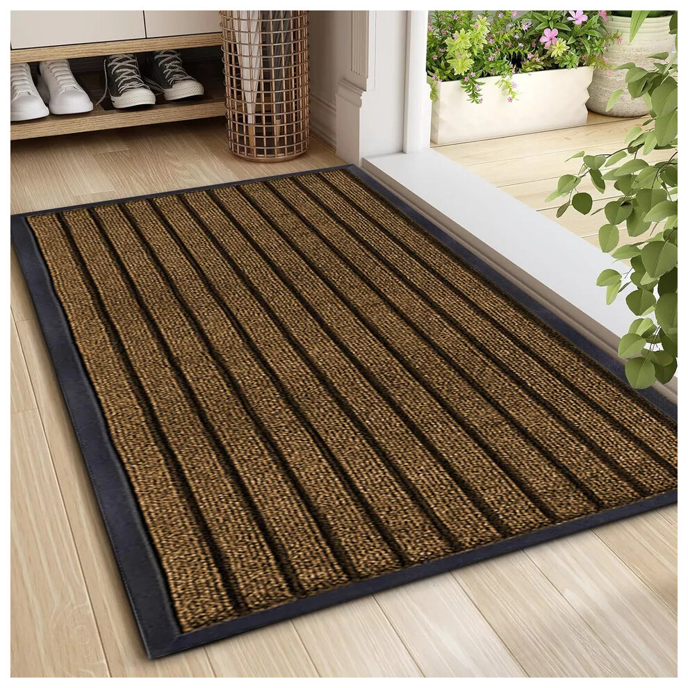 Shah Beddings Ltd ( 60 X 90 Cm) Door Mat Indoor Outdoor Pvc Rubber Kitchen Hallway Runner Rug Brown