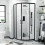NES Home Saturn Modern Black Quadrant 900mm Corner Shower Enclosure 1