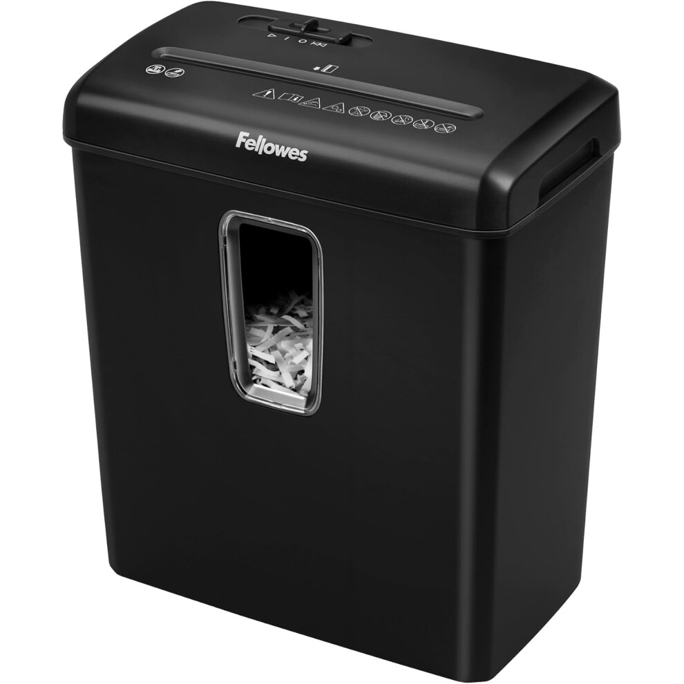 Fellowes Paper Shredder for Home Use - 6 Sheet Cross Cut Paper Shredder for Home and Personal Use - Home Shredder with 15 Litre Bin Powershred FS-6C