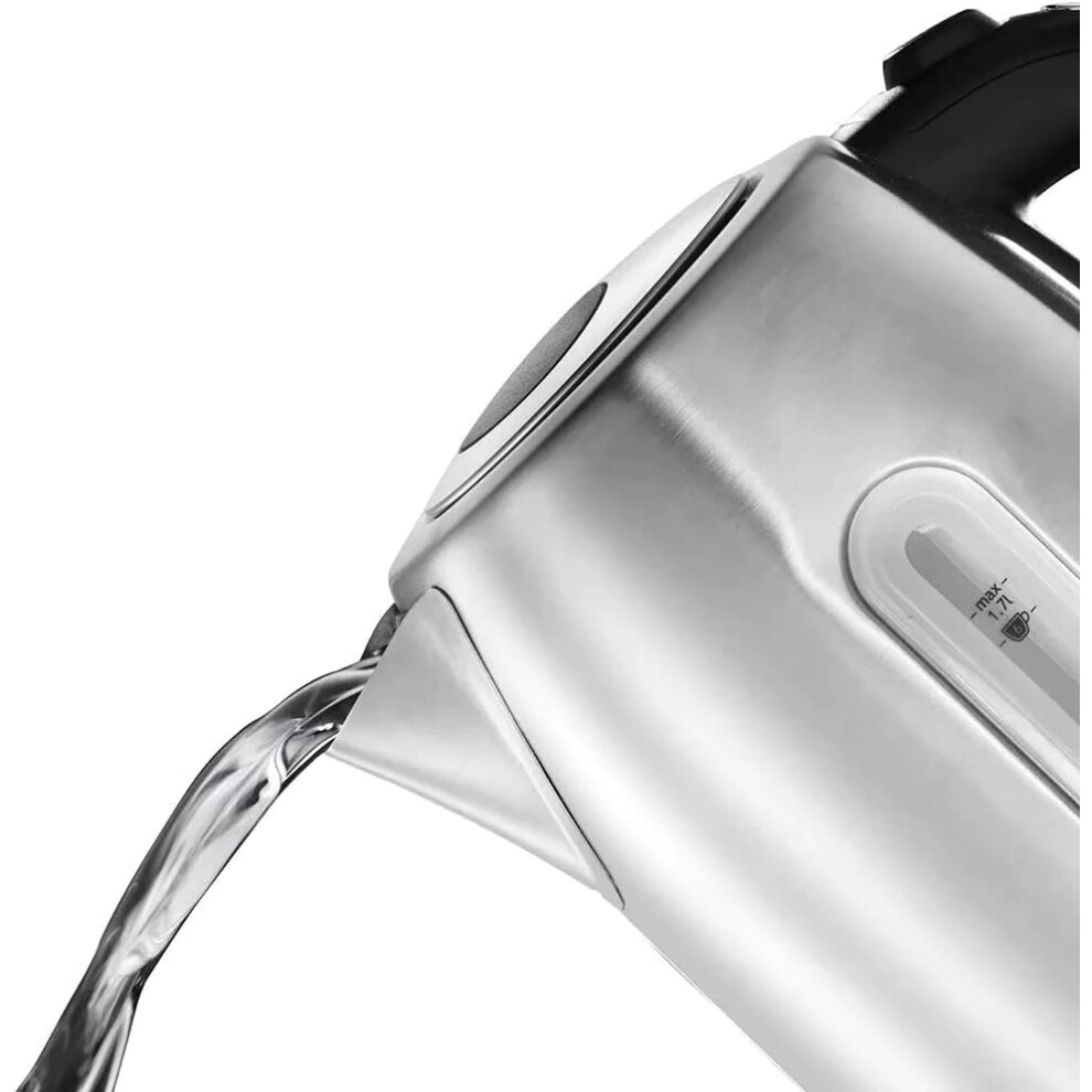 Russell Hobbs Electric Kettle (For Hot Water, Tea or Coffee, 1.7L, Brushed stainless steel, Quiet boil technology, Rapid Boil-image-OPC-PFQTW5G-NEW