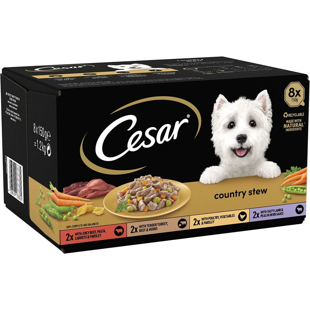 Cesar Country Stew Adult Wet Dog Food, Special Selection, Pack of 3