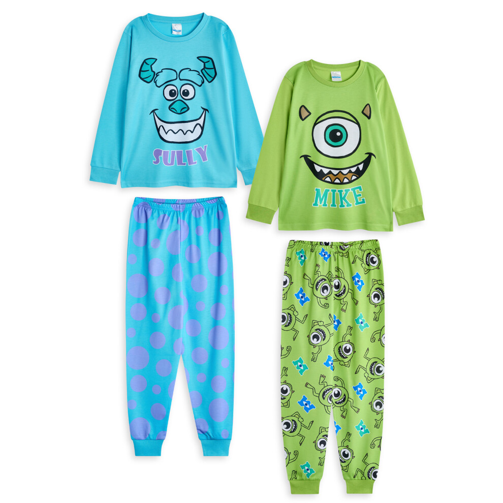 (11-12 Years) Disney Monster Inc Multi-Pack of 2 Long Sleeve Long Leg Pyjama Set (Boys Multicoloured)